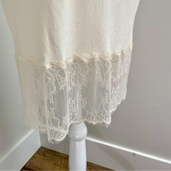 Aritzia Wilfred Cream Babydoll Slip Dress Lace Feminine Coquette Size XS - Picture 3 of 7